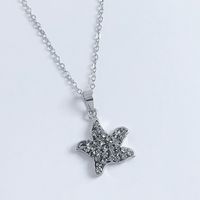 Sterling Silver Cute Sweet Simple Style Plating Inlay Four Leaf Clover Star Artificial Crystal Pendant Necklace main image 10