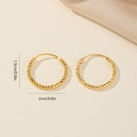 1 Piece Elegant Lady Bridal Round Copper Gold Plated Hoop Earrings main image 2