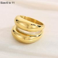 Basic Modern Style Classic Style Geometric Solid Color 304 Stainless Steel 18K Gold Plated Rings In Bulk main image 4