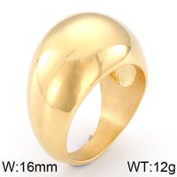 Basic Modern Style Classic Style Geometric Solid Color 304 Stainless Steel 18K Gold Plated Rings In Bulk main image 3