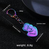 Basic Modern Style Classic Style Human 201 Stainless Steel Alloy Plating Mother'S Day Bag Pendant Keychain main image 2
