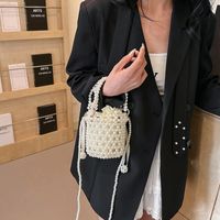 Women's Small Pearl Solid Color Elegant Classic Style Beading String Crossbody Bag main image 2