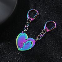 Cute Modern Style Cat 201 Stainless Steel Alloy Plating Bag Pendant Keychain main image 4
