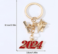 Modern Style Classic Style Letter Number Alloy Bag Pendant Keychain main image 2