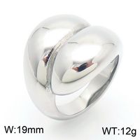 304 Stainless Steel 18K Gold Plated Vintage Style Simple Style Irregular Solid Color Rings main image 2