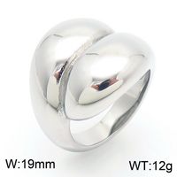 304 Stainless Steel 18K Gold Plated Vintage Style Simple Style Irregular Solid Color Rings sku image 3