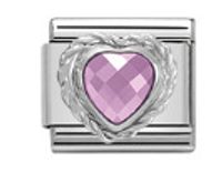 1 Piece Stainless Steel Rhinestones Heart Shape Flower Polished Beads sku image 7
