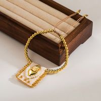 Cloth Copper 18K Gold Plated Casual Simple Style Braid Heart Shape Crown Bracelets sku image 7