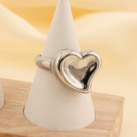 Basic Classic Style Commute Heart Shape Solid Color 304 Stainless Steel 18K Gold Plated Rings In Bulk main image 7