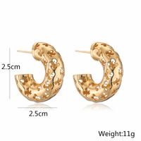 1 Pair Basic Modern Style Classic Style Geometric Flower Plating Copper 18K Gold Plated White Gold Plated Hoop Earrings main image 2