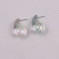 1 Pair IG Style Simple Style Water Droplets Spray Paint Arylic Ear Studs sku image 1