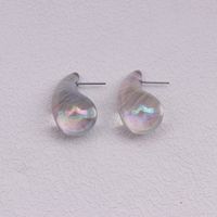 1 Pair IG Style Simple Style Water Droplets Spray Paint Arylic Ear Studs main image 3