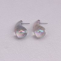1 Pair IG Style Simple Style Water Droplets Spray Paint Arylic Ear Studs sku image 5