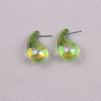 1 Pair IG Style Simple Style Water Droplets Spray Paint Arylic Ear Studs main image 4