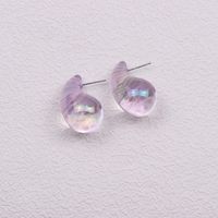 1 Pair IG Style Simple Style Water Droplets Spray Paint Arylic Ear Studs sku image 8