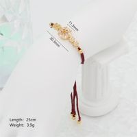 Simple Style Commute Color Block Polyester Copper Plating Inlay Zircon K Gold Plated Couple Bracelets sku image 2