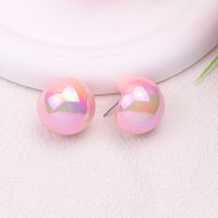 1 Paire Style IG Style Simple Rond Placage Arylique Boucles D'Oreilles main image 5