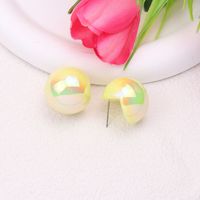 1 Pair IG Style Simple Style Round Plating Arylic Ear Studs main image 6