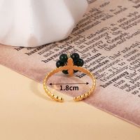 IG Style Sweet Flower 304 Stainless Steel 18K Gold Plated Open Rings In Bulk main image 2