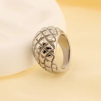 Basic Modern Style Classic Style Argyle 304 Stainless Steel 18K Gold Plated Rings In Bulk main image 6
