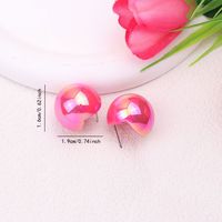 1 Pair IG Style Simple Style Round Plating Arylic Ear Studs main image 2