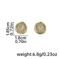1 Pair Casual Elegant Vacation Butterfly Copper 18K Gold Plated Ear Studs sku image 1