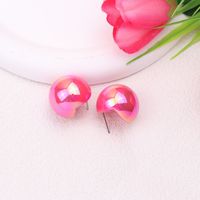1 Paire Style IG Style Simple Rond Placage Arylique Boucles D'Oreilles sku image 2