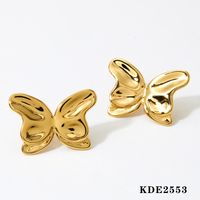 1 Pair Basic Modern Style Classic Style Butterfly 316 Stainless Steel  Ear Studs sku image 1