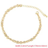Copper 18K Gold Plated Elegant Luxurious Shiny Plating Inlay Irregular Round Zircon Bracelets Necklace main image 5