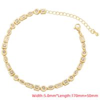 Le Cuivre Plaqué Or 18K Élégant Luxueux Brillant Placage Incruster Irrégulier Rond Zircon Bracelets Collier main image 5