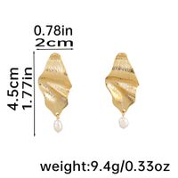 1 Pair Simple Style Classic Style Solid Color Plating Freshwater Pearl Copper 18K Gold Plated Silver Plated Drop Earrings sku image 1