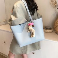 Mujeres Grande Cuero Sintético Color Sólido Básico Estilo Clásico Hilo De Coser Hebilla Magnética Bolso De Mano main image 5