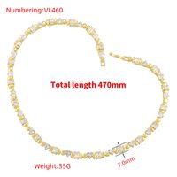 Copper 18K Gold Plated Casual Exaggerated Plating Inlay Water Droplets Zircon Bracelets Necklace main image 3