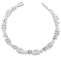 Cobre Chapados en oro de 18k Casual Exagerado Enchapado Embutido Gotitas De Agua Circón Pulsera Collar sku image 2