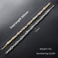 Kupfer 18 Karat Vergoldet Lässig Übertrieben Überzug Inlay Wassertropfen Zirkon Armbänder Halskette main image 6