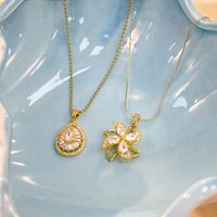 304 Stainless Steel Copper 18K Gold Plated Glam Hip-Hop Shiny Plating Inlay Water Droplets Windmill Zircon main image 10