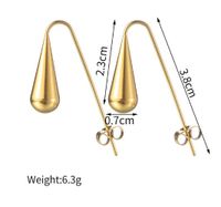 1 Pair Simple Style Classic Style Solid Color Plating 304 Stainless Steel Gold Plated Ear Studs main image 2