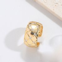 Copper 14K Gold Plated Vintage Style Simple Style Commute Plating Rhombus Open Rings sku image 5