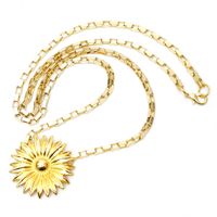 Casual Elegant Vintage Style Chrysanthemum Gold Plated Alloy Copper Wholesale Waist Chain main image 10