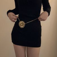 Casual Elegant Vintage Style Chrysanthemum Gold Plated Alloy Copper Wholesale Waist Chain main image 3