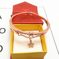 IG Style Elegant Modern Style Pentagram Alloy Inlay Rhinestones Women's Bangle main image 4