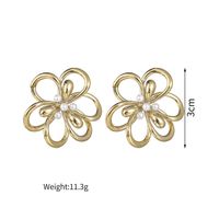 1 Pair Simple Style Classic Style Flower Inlay 304 Stainless Steel Pearl Ear Studs main image 3