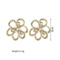 1 Pair Simple Style Classic Style Flower Inlay 304 Stainless Steel Pearl Ear Studs sku image 1