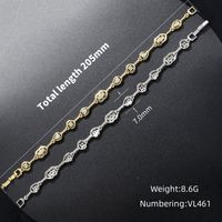 Copper 18K Gold Plated Casual Elegant Simple Style Plating Inlay Water Droplets Rhombus Copper Zircon Bracelets Necklace main image 2