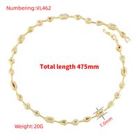 Copper 18K Gold Plated Casual Elegant Simple Style Plating Inlay Water Droplets Rhombus Copper Zircon Bracelets Necklace main image 6