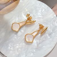 1 Pair Simple Style Classic Style Pentagon Geometric Polishing Plating Metal Copper Brass Gold Plated Dangling Earrings main image 1