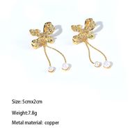 1 Pair Simple Style Classic Style Pentagon Geometric Butterfly Plating Metal Copper Brass Gold Plated Dangling Earrings main image 5