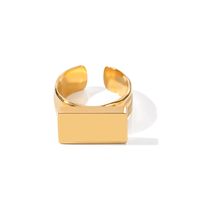 Simple Style Rectangle 304 Stainless Steel 18K Gold Plated Rings In Bulk main image 1