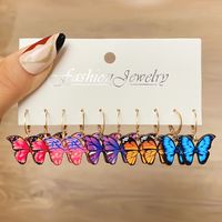 Retro Heart Shape Butterfly Twist Alloy Inlay Artificial Pearls Rhinestones Women's Earrings 1 Set sku image 41