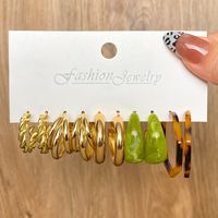 Retro Heart Shape Butterfly Twist Alloy Inlay Artificial Pearls Rhinestones Women's Earrings 1 Set sku image 35